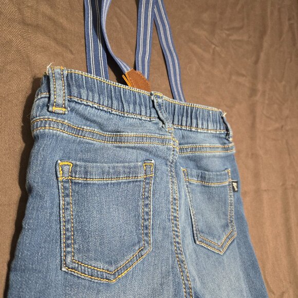 Skinny Blue Jeans Detachable Adjustable Suspenders OshKosh B'gosh 24 Months - Picture 4 of 4